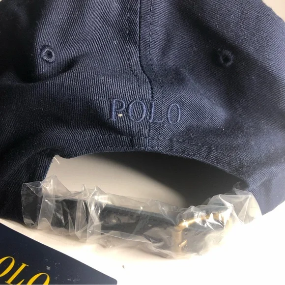 🧢NEW🧢 Polo Ralph Lauren Baseball Cap wi/ adj Leather Strap Closure -Authentic